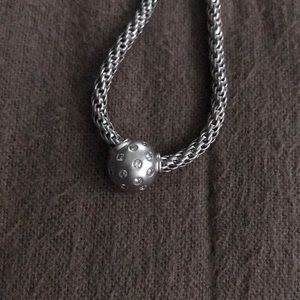 14k white gold diamond necklace